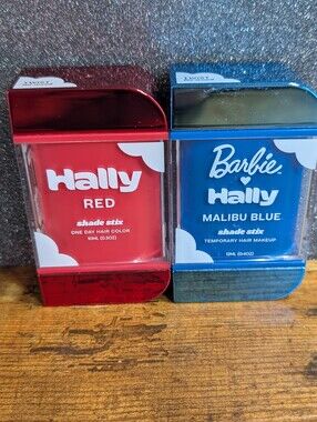 Hally Shade Stix Bundle – Red + Barbie Malibu Blue Temporary Hair Color